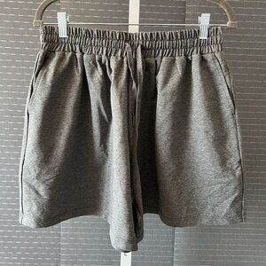 Gray Drawstring Waist Pull On Shorts